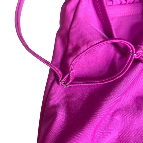 Shade & Shore High Leg Cheeky One-Piece Swimsuit Pink Size Medium - Picture 5 of 11